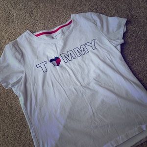 Short sleeve white tommy shirt